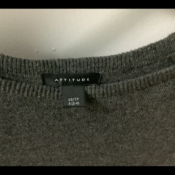 Attitude Grey/Black lightweight snazzy sweater - Picture 3 of 4